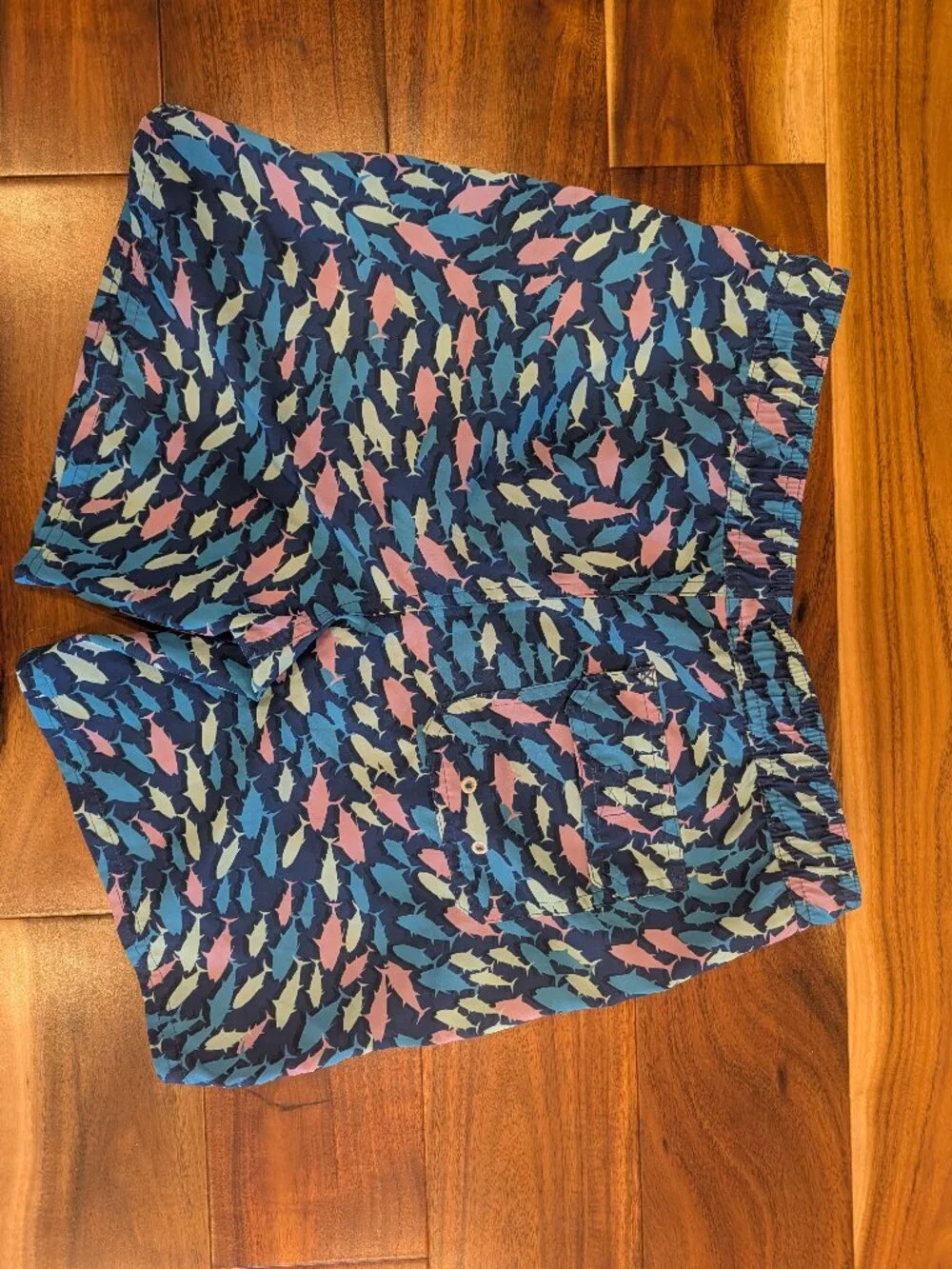 Boys Vineyard Vines Bathing Suit - Blue Fish - Size M